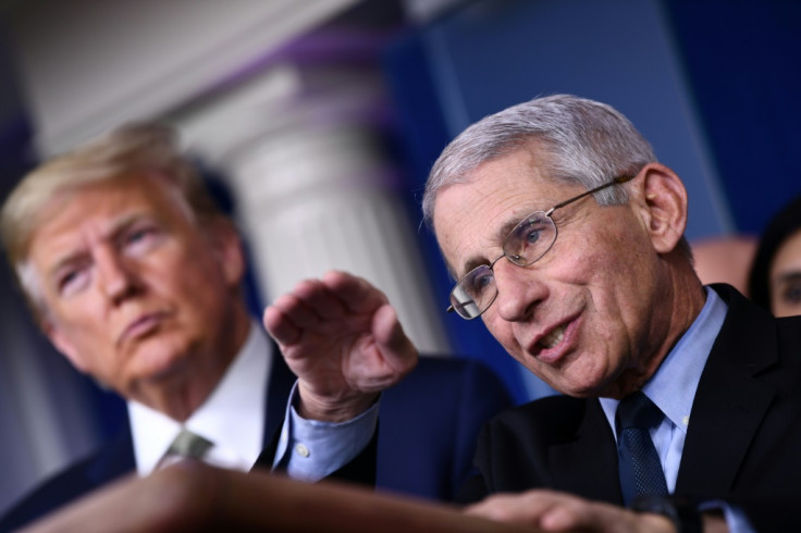 Dr Anthony Fauci and Donald Trump