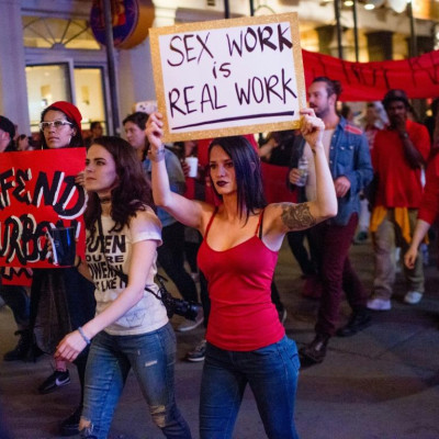 Sex Workers stage a demonstration