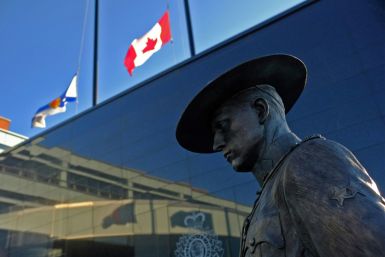 Flags of Nova Scotia and Canada fly at half-staff