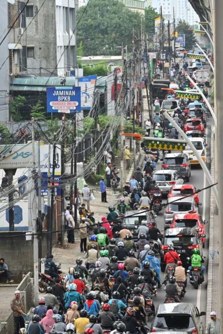 Traffic jam in Jakarta 