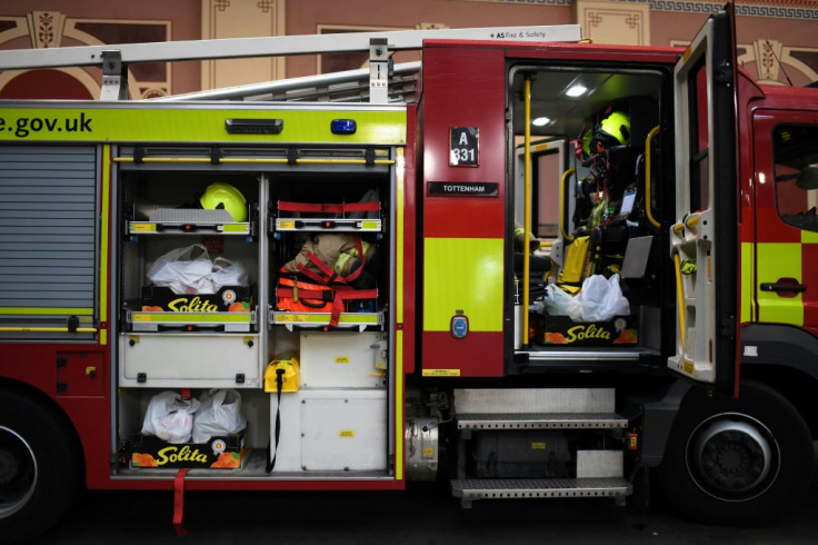 London Fire Brigade transport food packets
