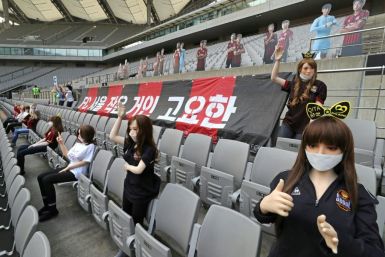 mannequins seated at stands in Korea