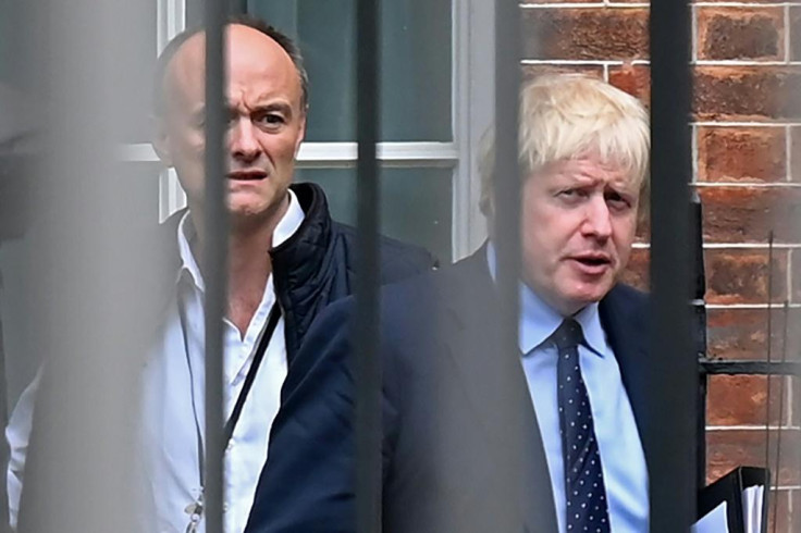 Boris Johnson's top adviser Dominic Cummings (left) 