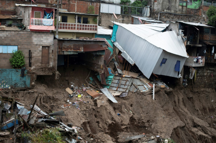 Lanslides destroy home in El Salvador