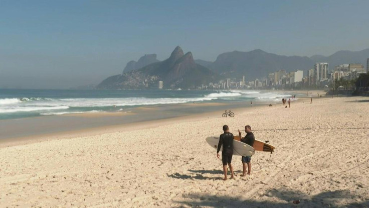 Surfers in Ipanema beach