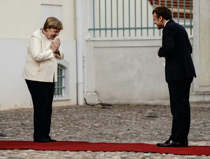 Angela Merkel and Emmanuel Macron