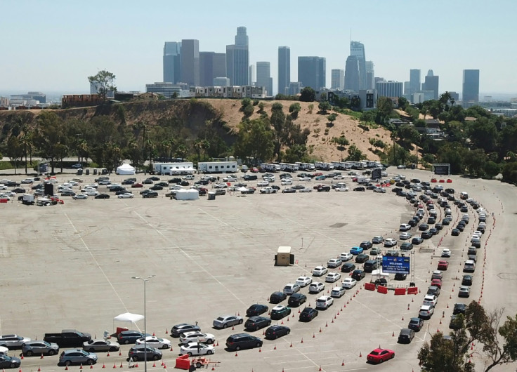 A COVID-19 testing site in LA