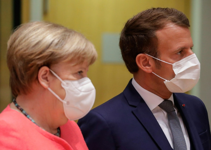 Angela Merkel and Emmanuel Macron