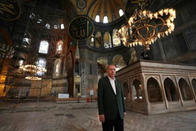 Erdogan visited Hagia Sophia this week