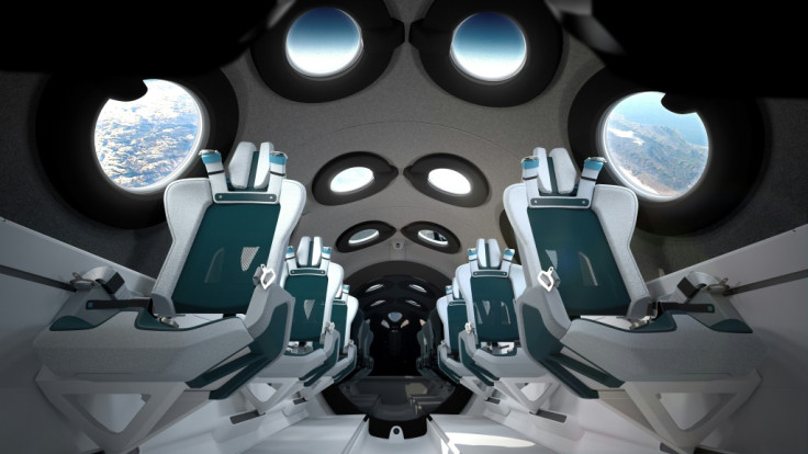 Interiors of the Virgin Galactic spacecraft