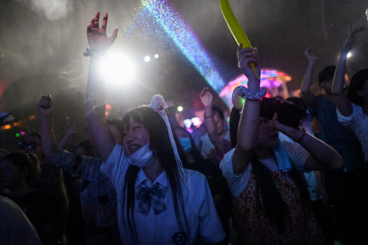 Fans at music festival in Wuhan