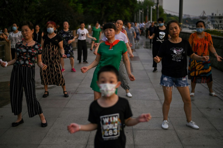 People dancing in Wuhan