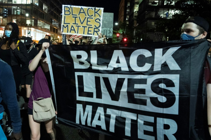 Demonstrators outside the White House