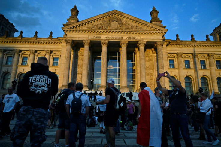 People protest in Berlin against virus restrictions