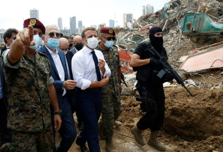 Macron visits explosion site in Beirut