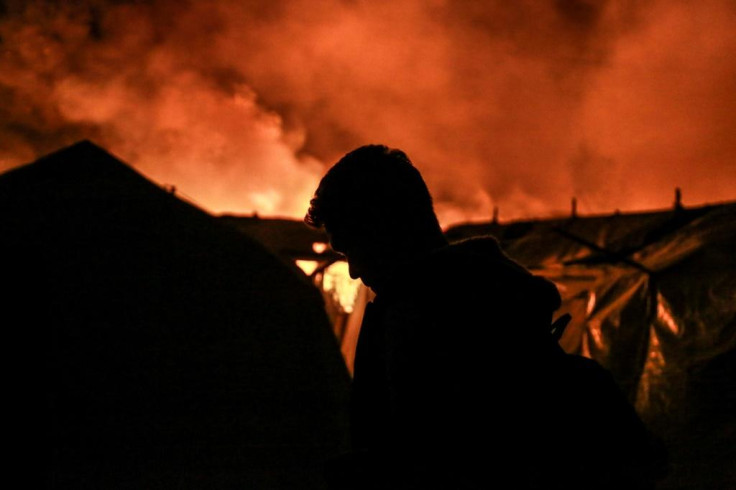 Greece Migrant Camp Blaze