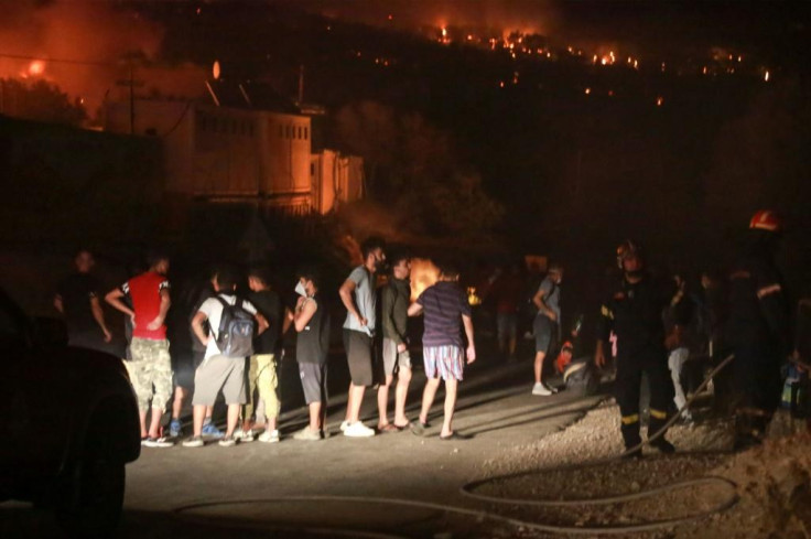 Greece Migrant Camp Blaze