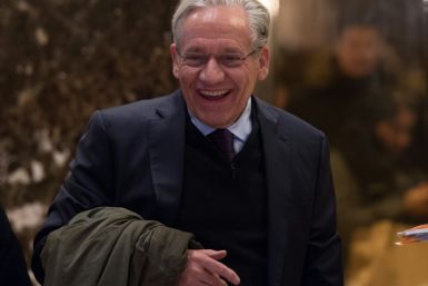 Bob Woodward arrives at Trump Tower 