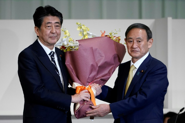 Shinzo Abe and Yoshihide Suga 