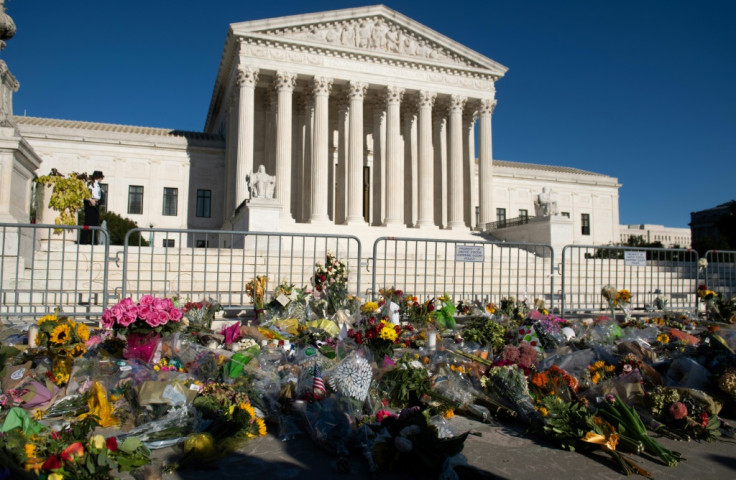 Flowers outside US Supreme Court