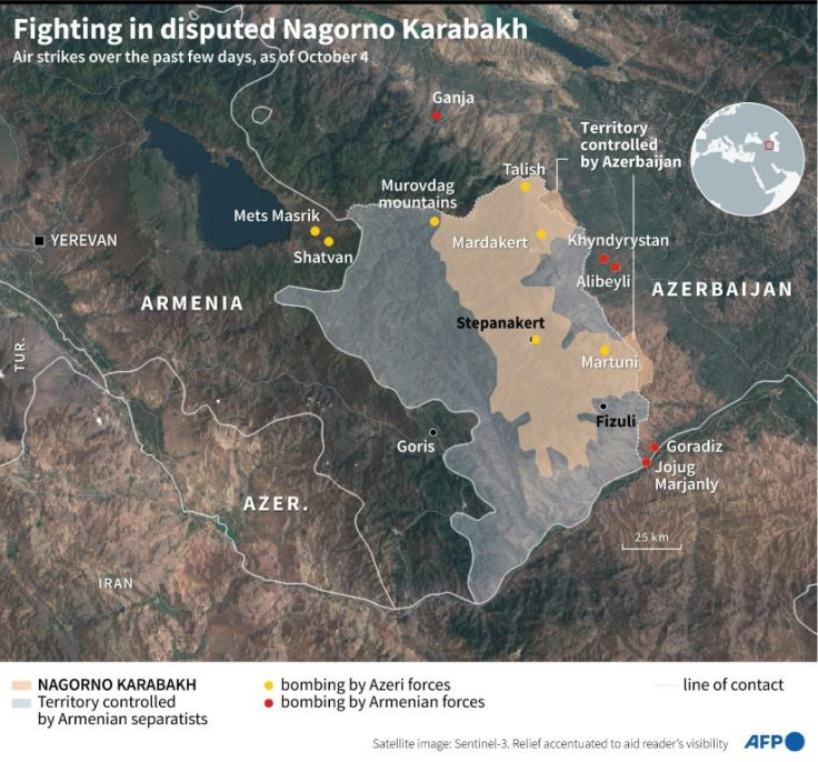 A map of Nagorno Karabakh