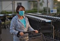 Woman wearing mask Woman wearing mask