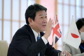 Japan's Foreign Minister Toshimitsu Motegi