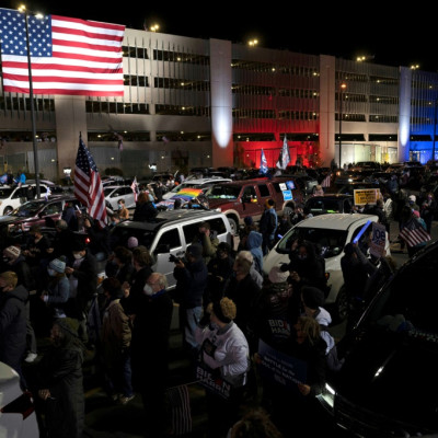 Joe Biden's drive-in rally in Pittsburgh