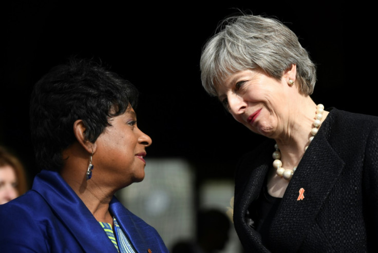 Former British PM Theresa May, Doreen Lawrence