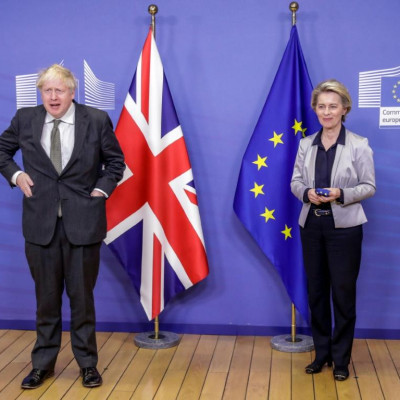 Boris Johnson and Ursula von der Leyen 