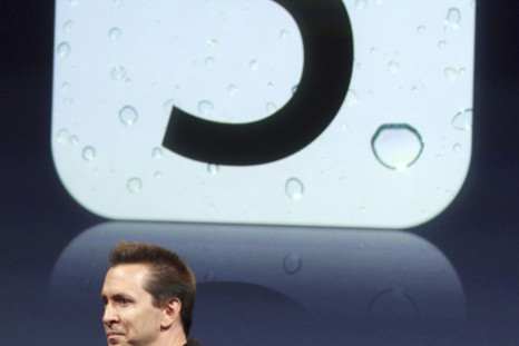 Scott Forstall, senior vice president of iPhone Software at Apple, speaks about iOS5 at Apple headquarters in Cupertino 04/10/2011