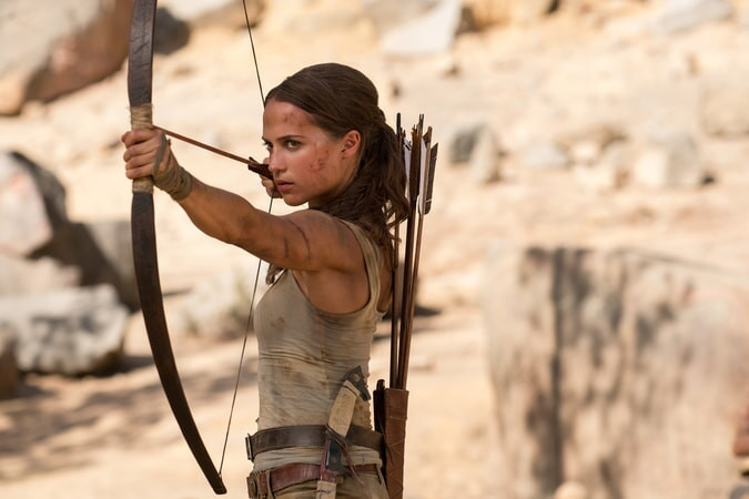 Alicia Vikander in the 2018 film "TombRaider"