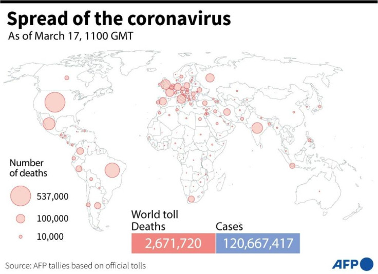 Coronavirus spread March 17