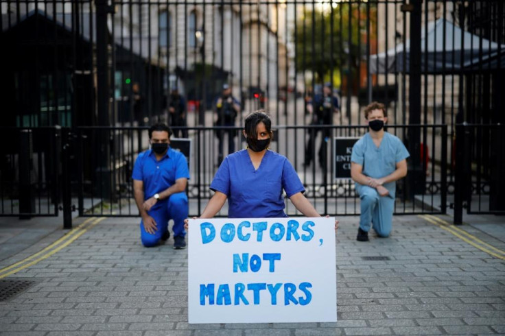 NHS workers protest