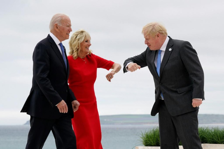 Joe and Jill Biden with Boris Johnson