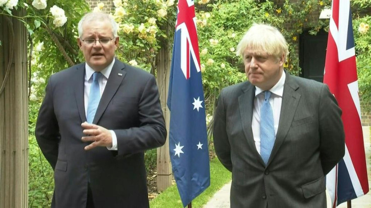 Boris Johnson and Scott Morrison