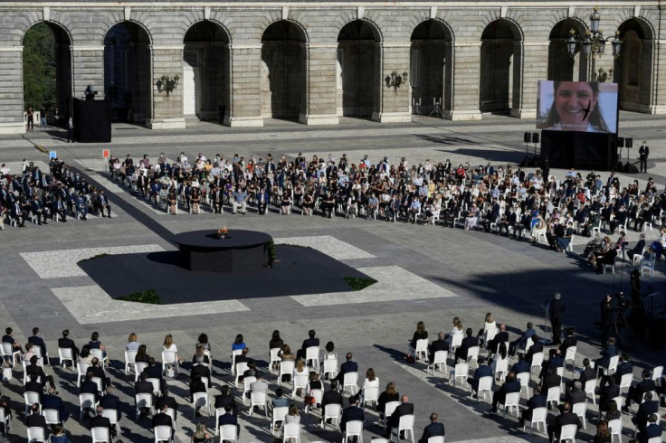 Covid memorial in Madrid