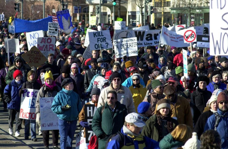 Anti war protesters