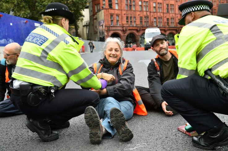 Protesters on climate change