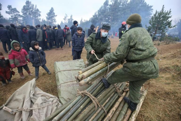 Belarus migrant camp