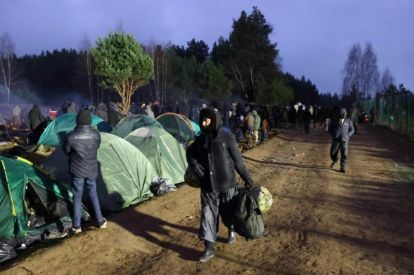 Belarus migrant camp