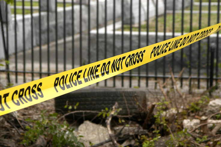 Cemetery crime scene