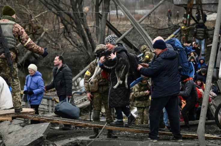 Ukrainian evacuees