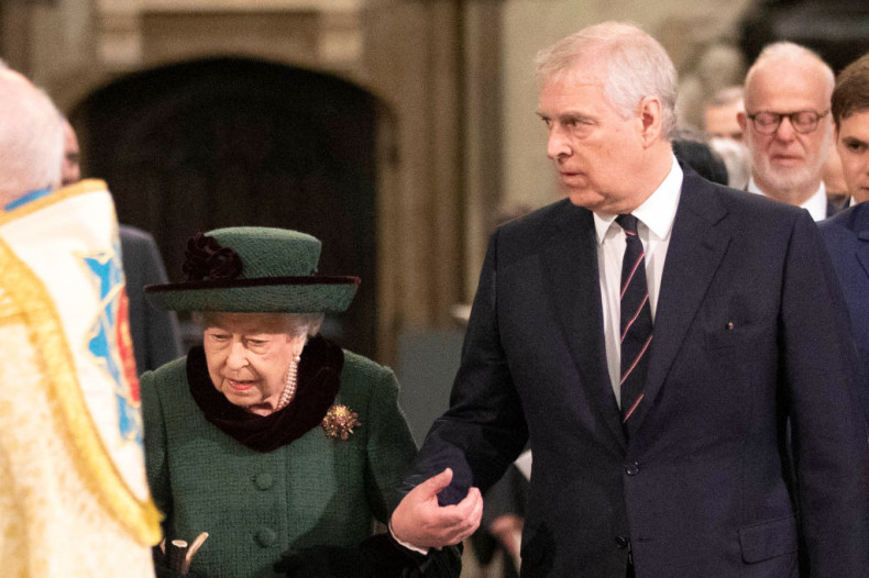 Prince Andrew escorts Queen Elizabeth II