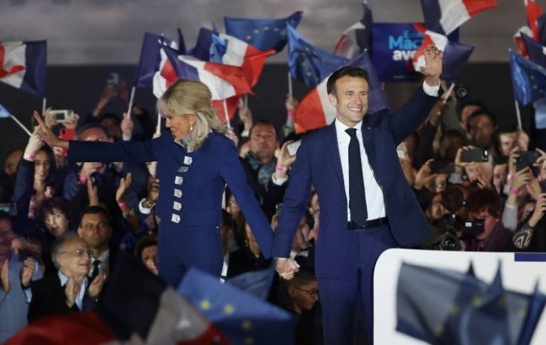 Brigitte and mmanuel Macron