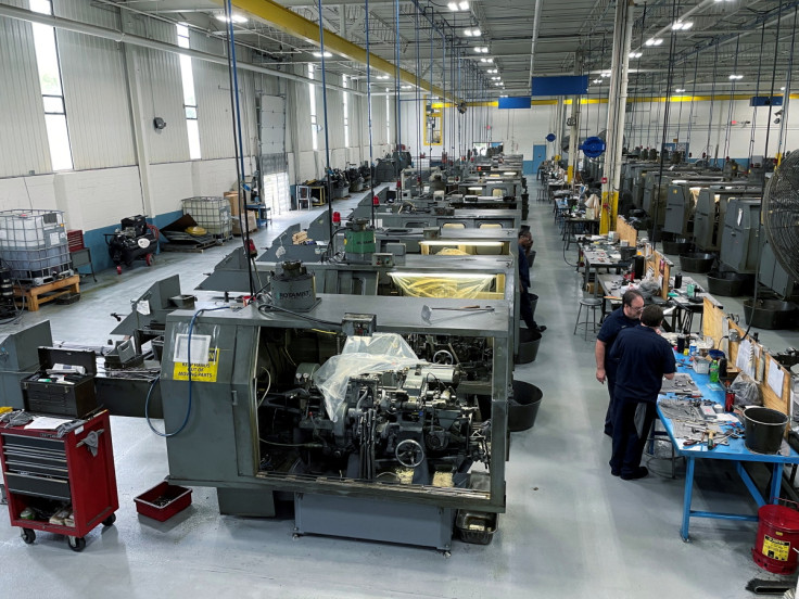 General view of metal cutting machines inside Gent Machine Co.'s 55-employee factory in Cleveland