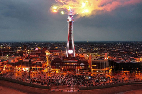Fireworks explode above Blackpool Tower during the lighting of the Principal Platinum Jubilee Beacon ceremony during the Queen's Platinum Jubilee celebrations, in Blackpool