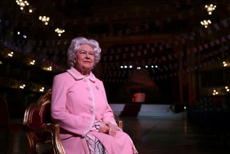A waxwork of Britain's Queen Elizabeth is displayed in Blackpool Tower Ballroom