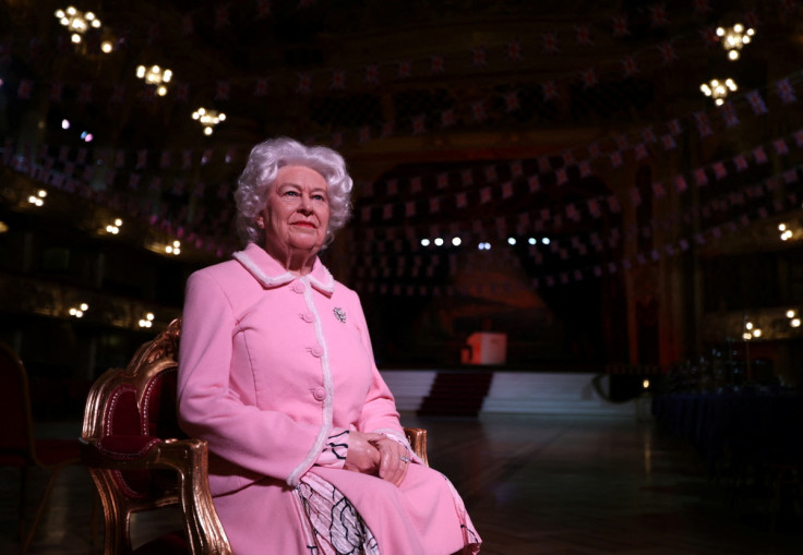 A waxwork of Britain's Queen Elizabeth is displayed in Blackpool Tower Ballroom