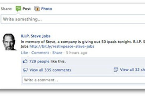 Jobs iPad Facebook Scam